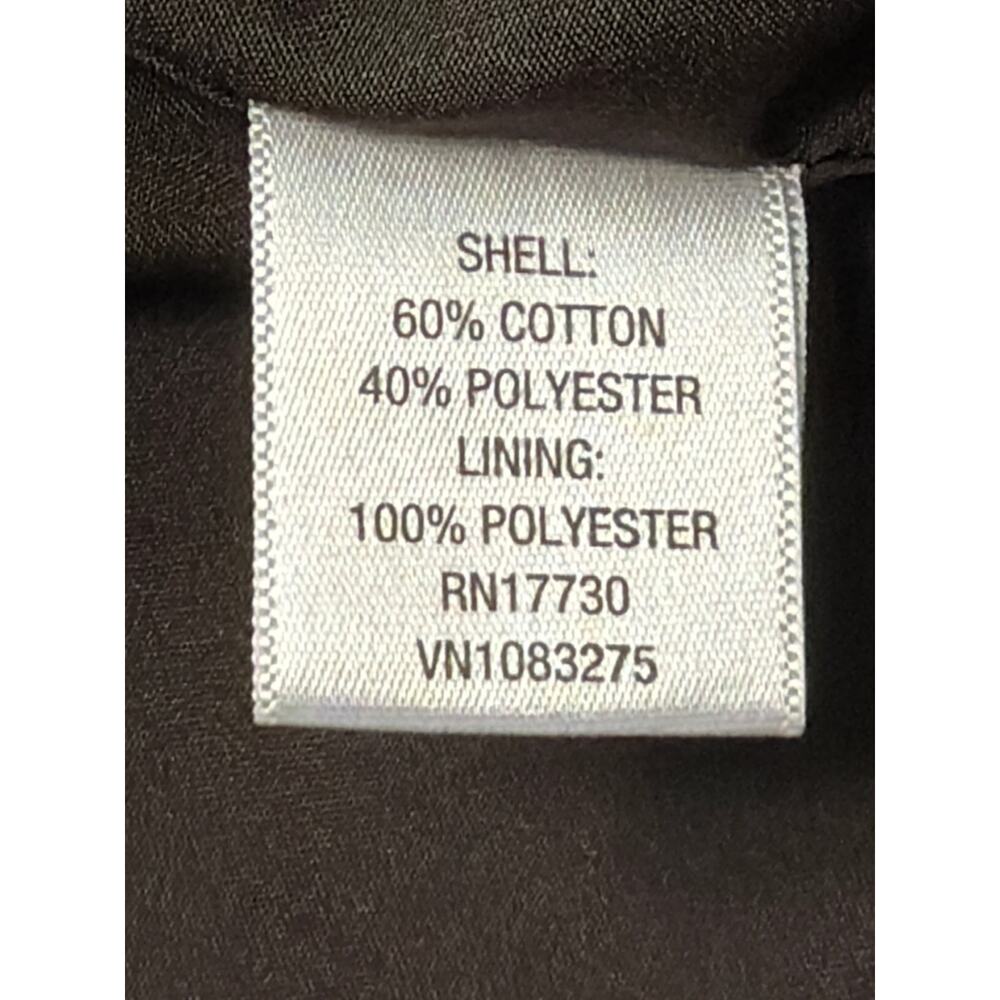 Merona Jacket Brown Plaid Double Breast Tie Waist Water Repellent Old Money SM - Picture 7 of 11